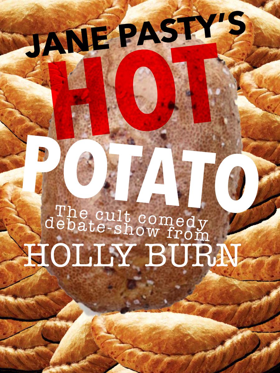 HollyBurnComedy's tweet photo. JANE PASTY'S HOT POTATO IS BACK! @billmurraypub MAY 2nd 6.45pm. 
A topical comedy debate show with opinion slinger and rent a gob bigot @JanePasty.  Bring your opinions and your oven gloves! TIX: 
 https://t.co/s7KKLTIz6T https://t.co/ILCd4F49LF