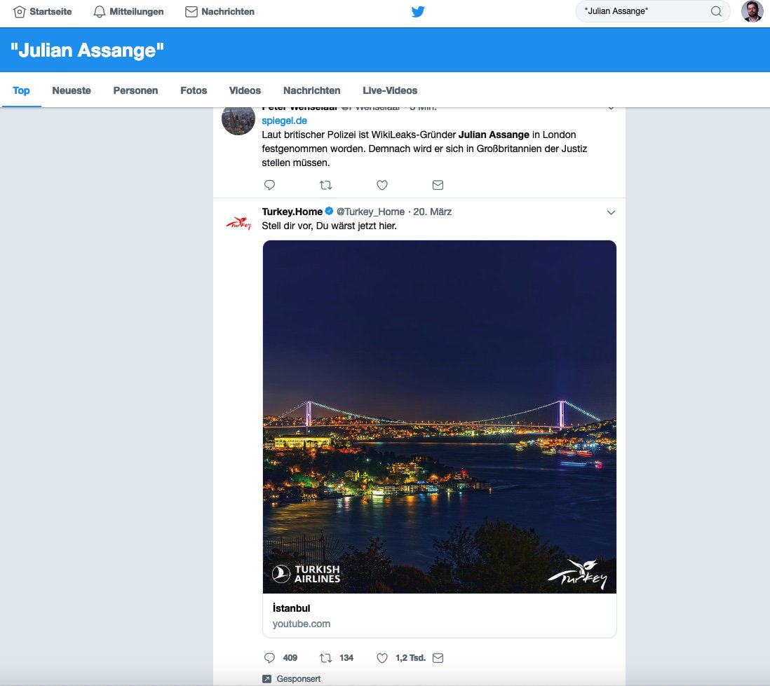 Journalist und Aktivist #Assange wird verhaftet. Vielleicht wurde da nicht das ideale Targeting gewählt...
