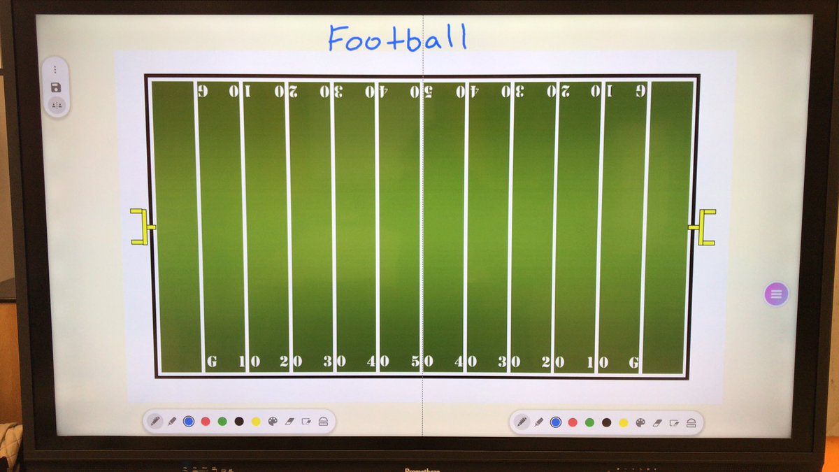 Lucypd_NY's tweet photo. Using the #Promethean whiteboard app to illustrate positioning while learning about football in gym class today! @LearnPromethean #LearnPromethean #pdisfun https://t.co/mGJvka17VU