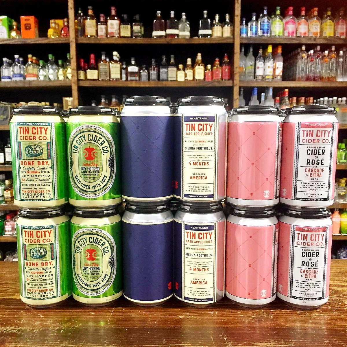 <a href="/TinCityCider/">Tin City Cider</a> dry-hopped and barrel fermented hard cider, Heartland cider barrel fermented and aged in American oak for 4 months, and Poly Dolly cider and rosé with cascade and citra hops. #cider #craftcider #CAcider #pasorobles #heartland #pollydolly