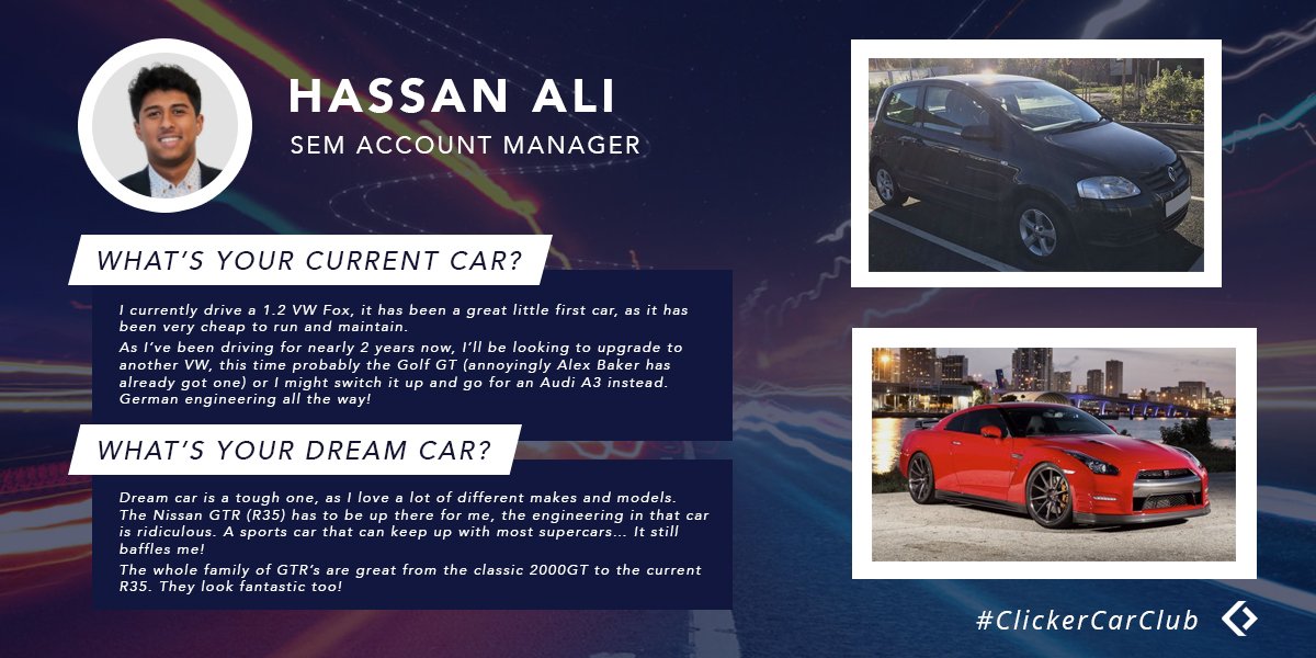 ClickDealerLTD's tweet photo. ππ¨ Feature | #ClickerCarClub ππ¨
For episode 10 of Clicker Car Club, we caught up with SEM Account Manager Hassan Ali https://t.co/Z9lvZoBkIS