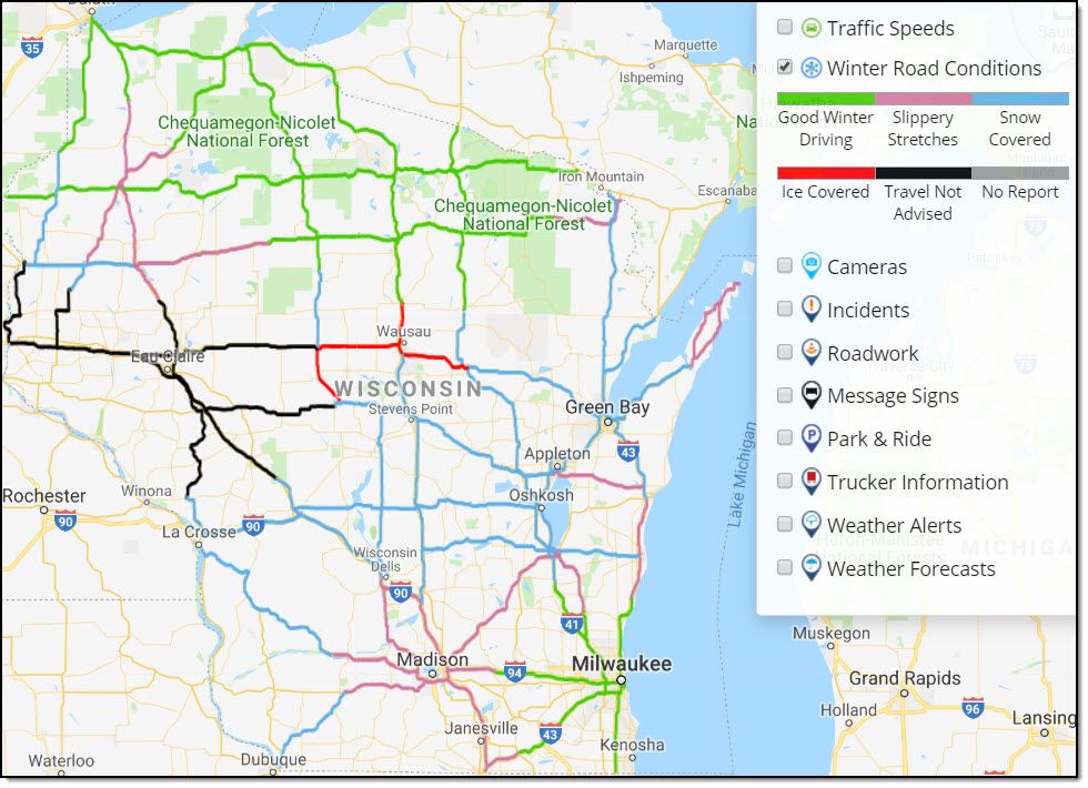 WisconsinDOT's tweet image. Travel is not advised and roads are iced covered in parts of northern Wisconsin Thursday morning. Check 511wi.gov before you travel. #wiwx #springstorm