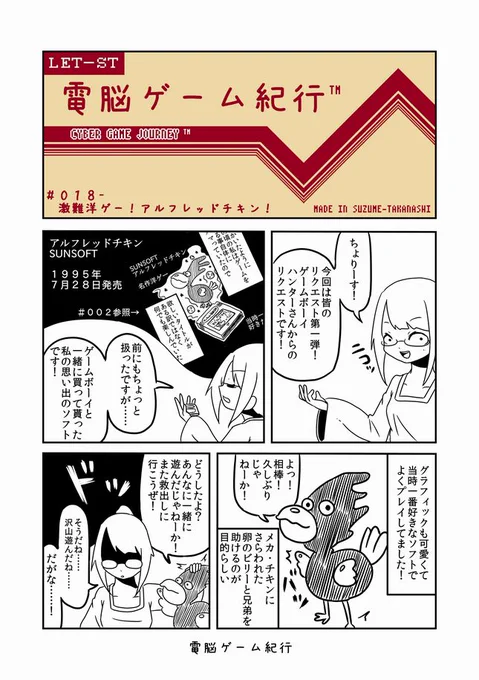 【過去漫画】電脳ゲーム紀行018-激難洋ゲー!アルフレッドチキン!#web漫画#私の絵柄が好みって人にフォローされたい