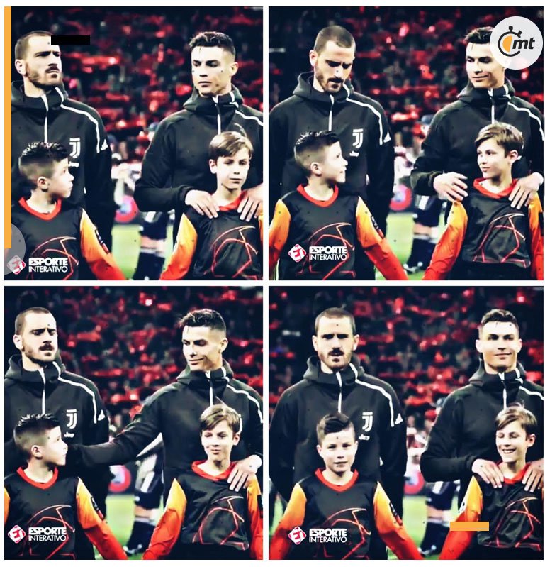 mediotiempo's tweet photo. Quédate con quien te vea como este niño a Cristiano Ronaldo en el himno de la Champions League 😍

¡ENORME, CR7! 👏👏 https://t.co/V3sPQfWNsq