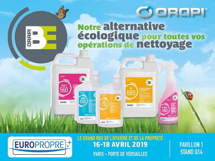 J-5 avant #EuroPropre : Retrouvez l'ensemble de nos gammes écologiques sur notre stand Q14 - Pavillon 1.