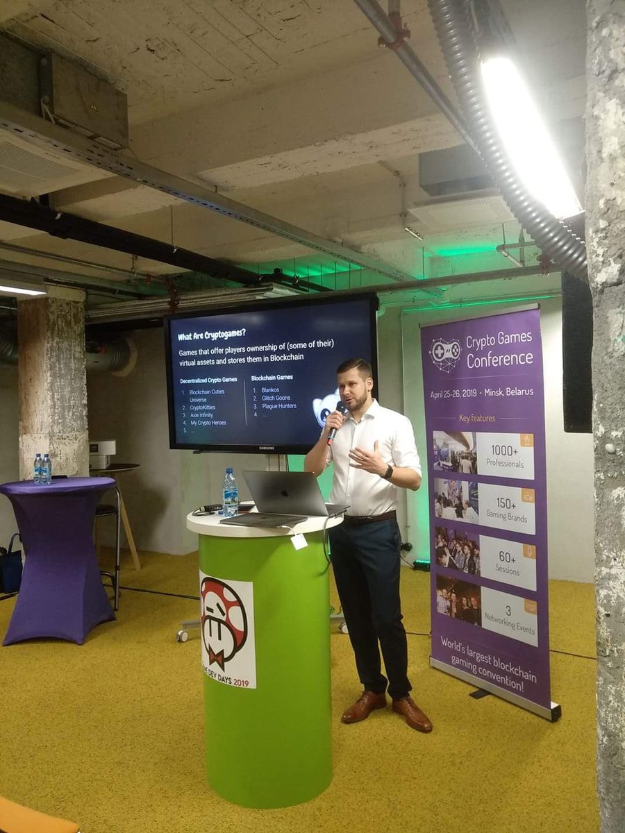 BlockchainCutie's tweet image. Our CEO @bothemighty held a speech about cryptogame market at GameDev Days conference in Tallinn
#blockchaincuties #goblockchaincuties #gamedevdays