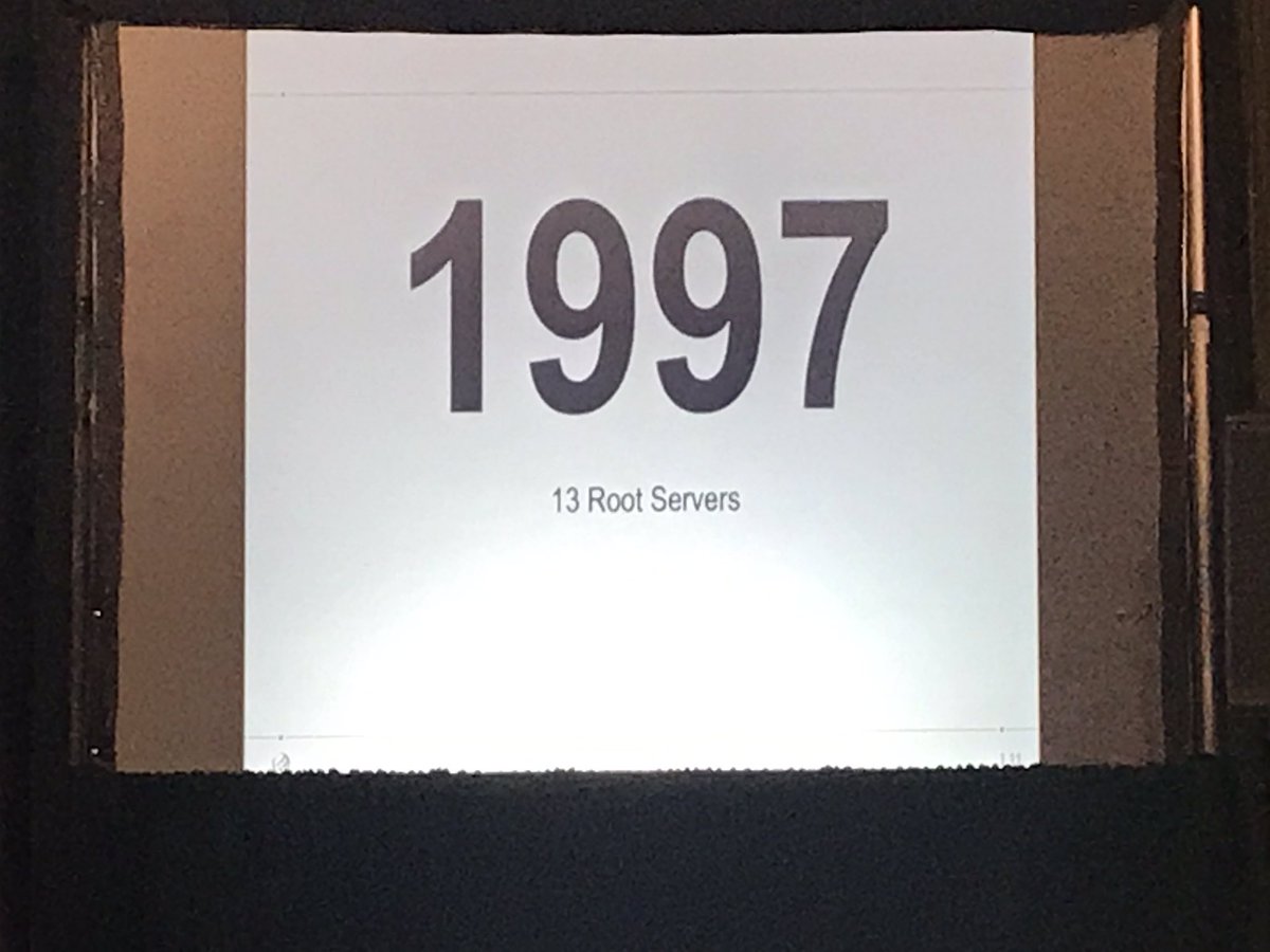 danielsah's tweet photo. David Huberman from ICANN gives a history of the Root Server System at #CARIBNOG17 @CaribNOG #iCANN https://t.co/17BZqi1nEn