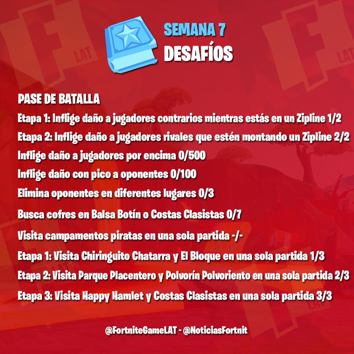 NotPaloleaks's tweet image. Week 7 Challenges | Desafíos Semana 7

-Se activan en 30 minutos

#Fortnite #Week7challenges #Desafíos #Semana7