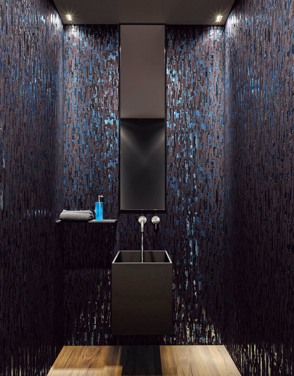 dlcouchinc's tweet photo. Montmartre by Source One is truly artwork for the wall. Named from a famous artist village in France, this trowel design is layered on a silver, reflective Mylar wallcovering. https://t.co/hvsJsEfQm6