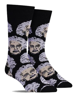 GlobalWarmingVE's tweet photo. Sock Highlight: E=mc2
- Einstein's face surrounding the socks
- Easy way to add personality to your outfit
- Simple yet different
- $20.00 https://t.co/BxXPlbWQX9