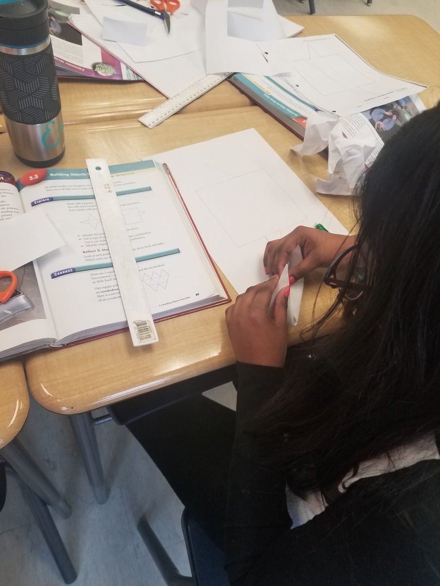 SibDaley's tweet image. Building objects from nets and using their nets to gather information  @SIBpeel @MikeRicci13
@fiorinipeel  #grade7math #nets #geometry #3dsolids #exploremath