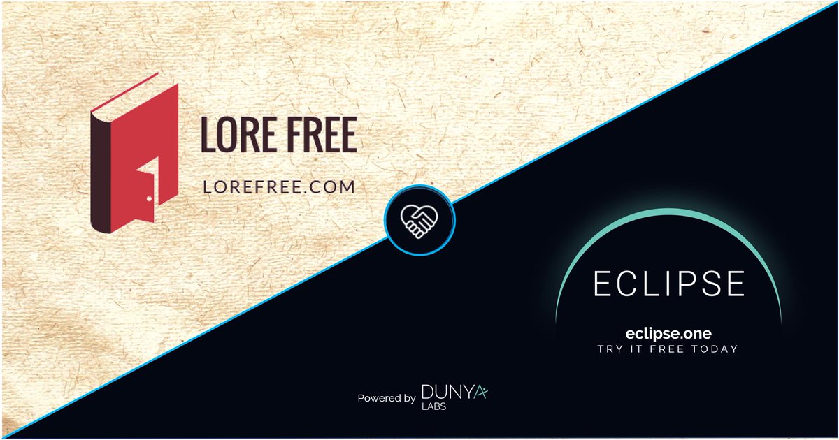 Welcome @lorefreecom to ECLIPSE! Lore Free is 'the first #decentralized knowledge sharing community based on #EOS and #IPFS.' Lore Free users will now automatically receive CPU/NET thanks to Eclipse! Less complexity, more convenience. This is the seamless #EclipseExperience