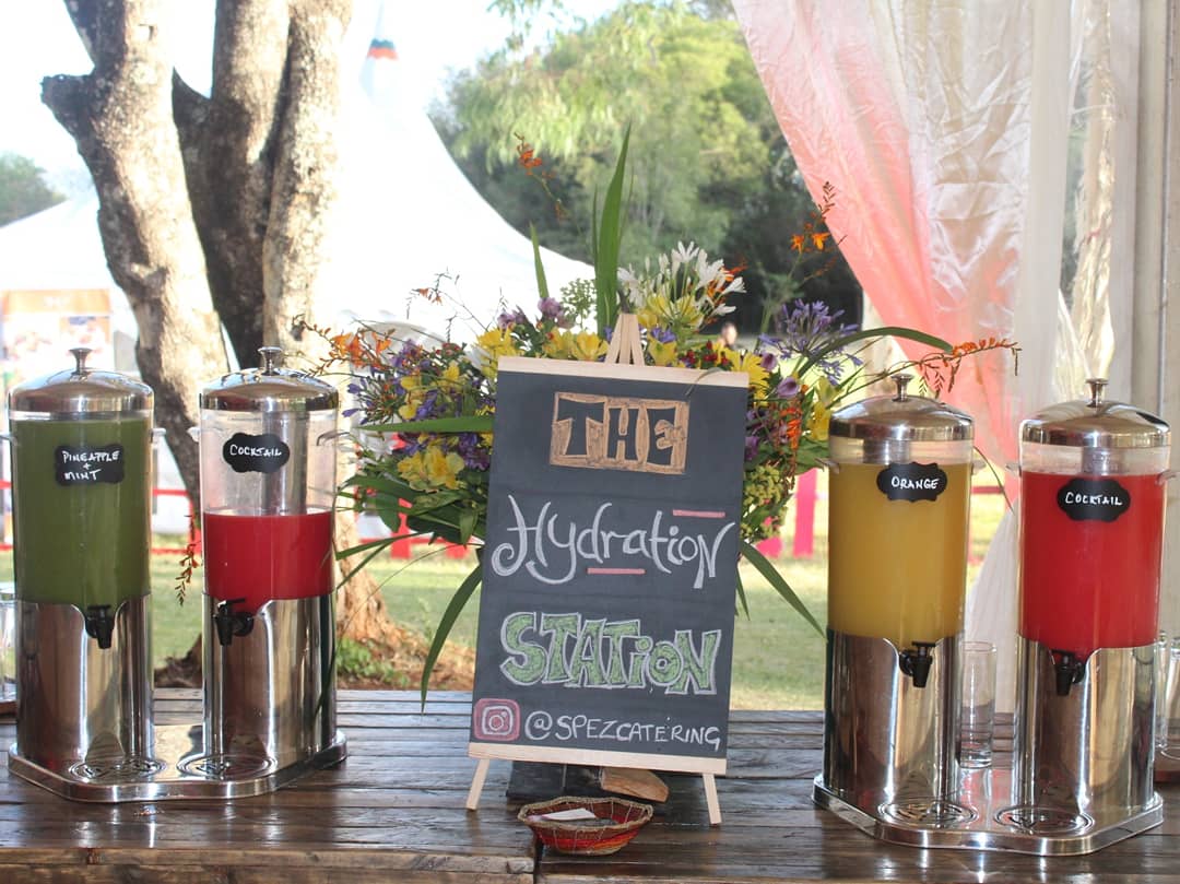 spezcatering's tweet photo. A little throwback to our popular hydration station at the @barclaycardsocial hospitality tent at the Kenya Open in March. ⛳⁣
⁣Containing a range of fresh fruit juices and fruit infused water to quench everyones thirst. 🍹🍊🍍🥒🍉⁣
#drink #drinking #tbt #fresh #thirsty https://t.co/mreZmQXsFg