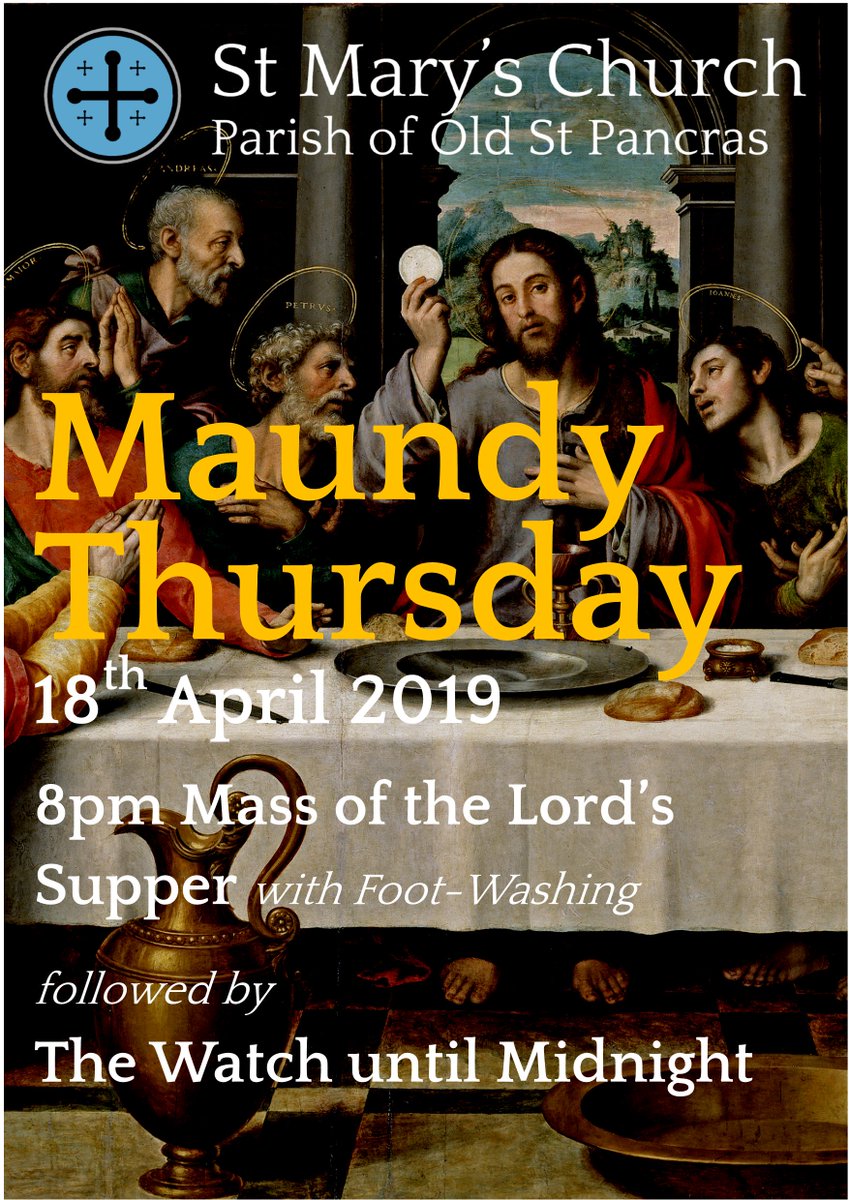 Maundy Thursday, Mass at St. Mary's, 8pm