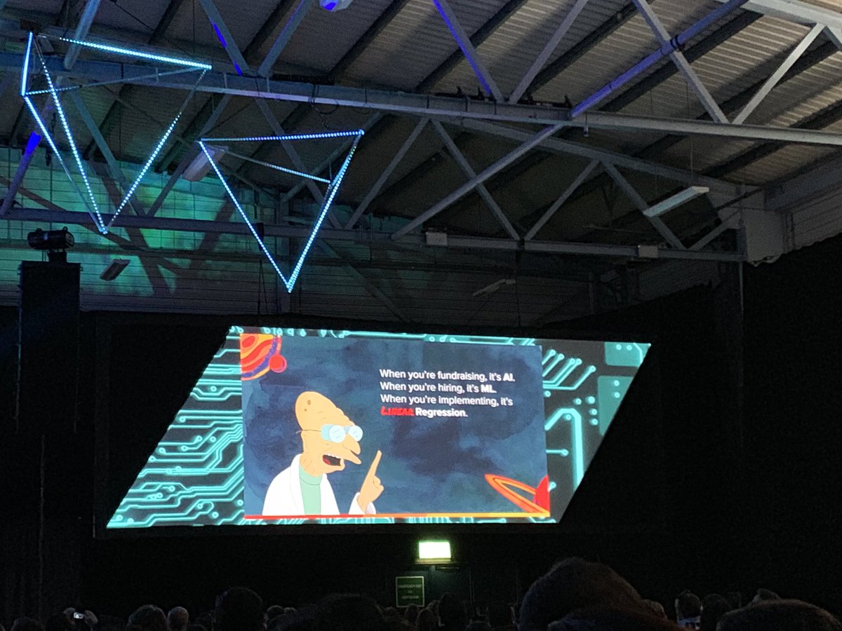 SemaSgaier's tweet photo. I love this slide from @KeyserSosa CTO of @reddit. It sums it up really well for anyone wondering what #ArtificialIntelligence #MachineLearning is all about and how to use these terms.@DubTechSummit https://t.co/isTWBBs6rQ