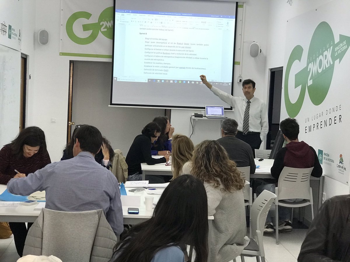 rubio_juanmi's tweet photo. Mañana enfocada a la #formación en metodologías para la #dirección de #Proyectos, desde #Scrum #Agile a #pmp del @PMInstitute junto a Adriano Coronel.
#Diriges o te dirigen?
@eoi @aytorincon @AxarquiaMNC @empleadelphos #projectmanagement #BusinessIntelligence https://t.co/sJaEiLveNL