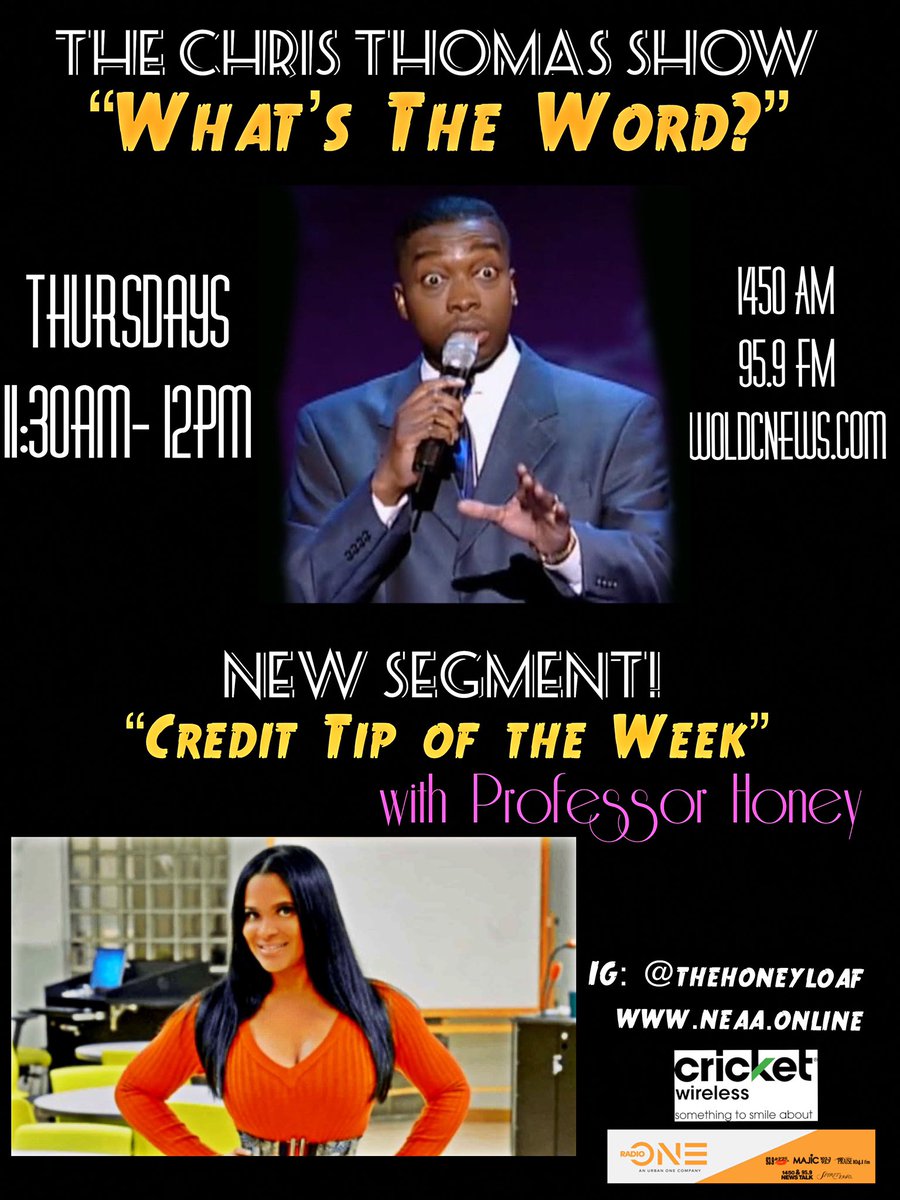 ComedianChrisT's tweet photo. It’s Thursday!!! Make sure you tune in to the midday show that gives you your share of laughs and more, The Chris Thomas Show! https://t.co/xFtZxE5Dh5