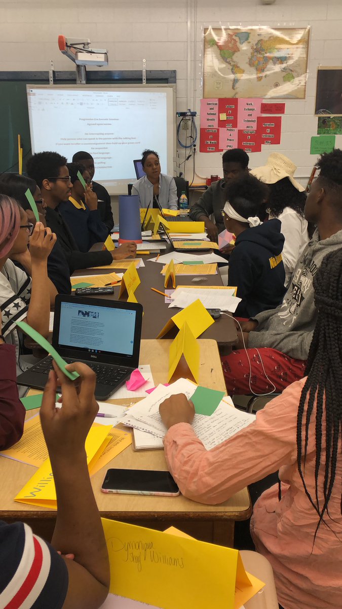 MKMannin's tweet photo. Ms. Orosco’s students are debating child labor laws representing historical characters @GHS_Cougars https://t.co/JU530AVQ1J