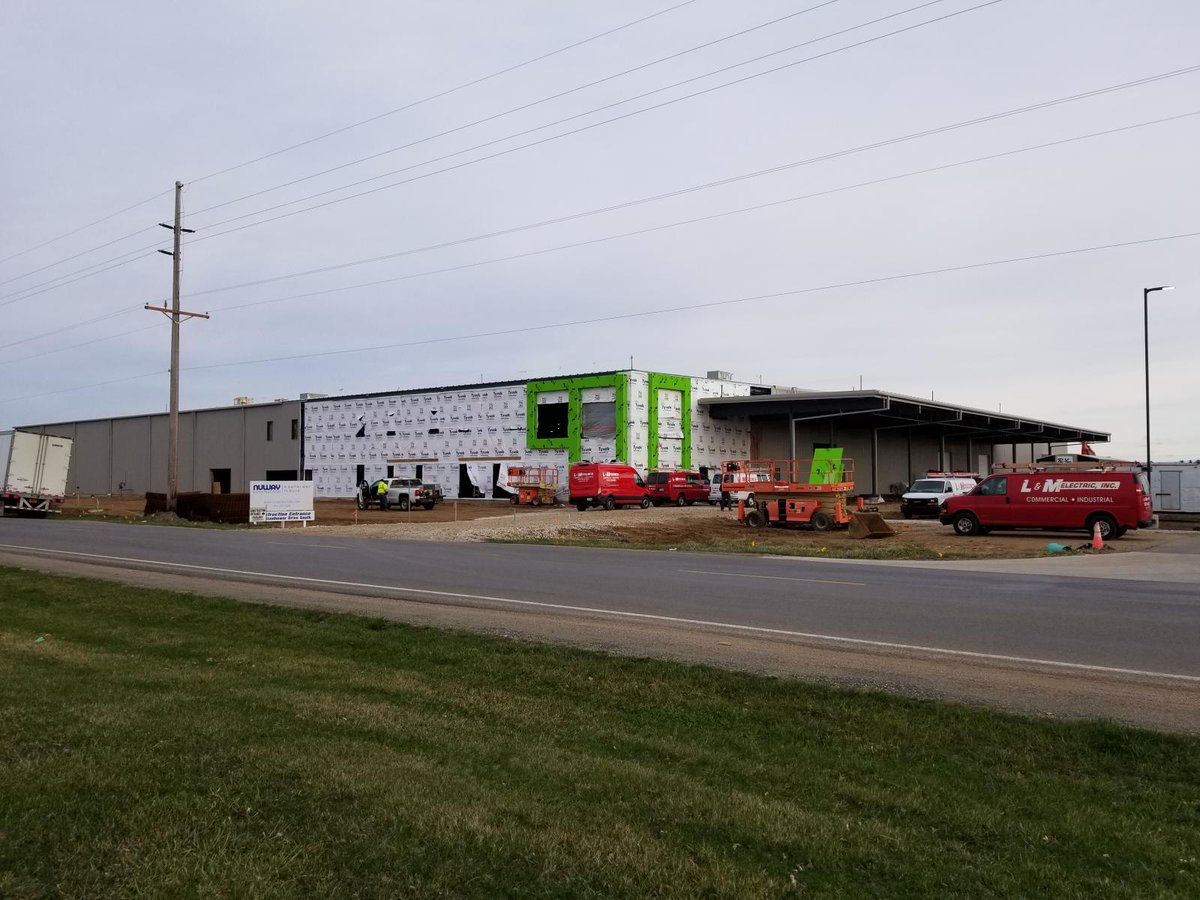 Genesis Products Plant 9 facility in Goshen is moving along quickly!  This 200,000 S.F. production plant includes a 2 story office to accommodate Genesis' expanding workforce.  This project is on schedule to be completed this June - we're anxious to see the results!