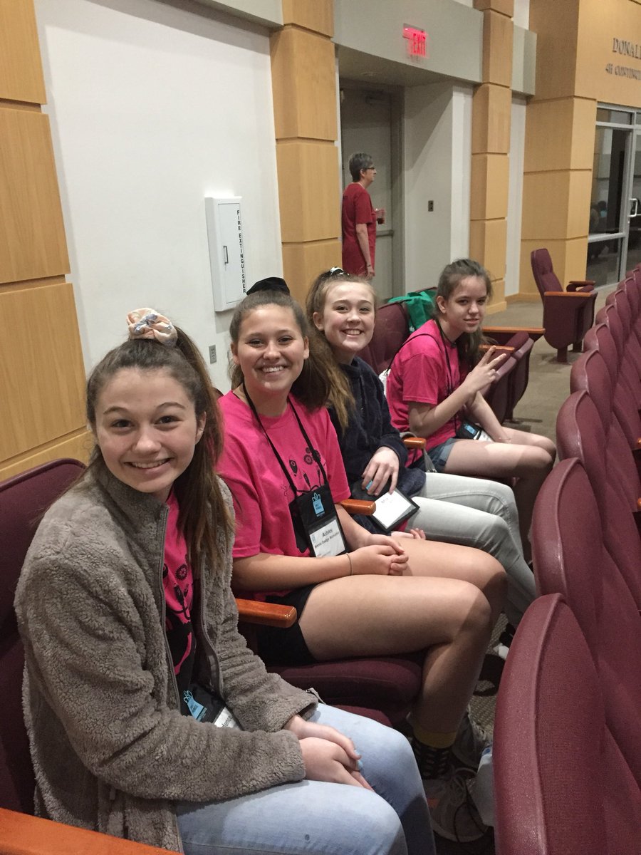 VickyLimbocker's tweet photo. Girls of Promise Coference getting under way this morning. I am very lucky to bring some amazing 8th grade girls here 😃
@GirlsofPromise @alma_middle https://t.co/E6Ed9ge65w
