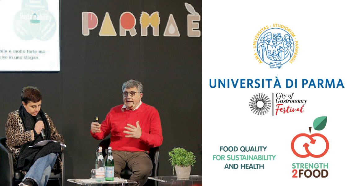 Prof. Filippo Arfini from <a href="/unipr/">Università di Parma</a> discusses the link between sustainability and traditional products, for example Parmigiano Reggiano, at the CIBUS OFF culinary event. 🧀 #Strength2Food #localfood #EUQuality strength2food.eu/2019/04/09/pro…