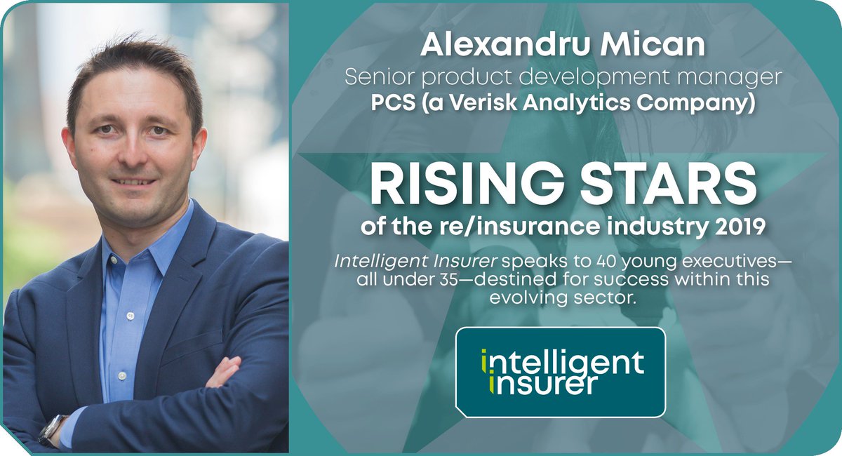 I’m delighted to have been named in Intelligent Insurer’s Rising Stars 2019. <a href="/intelligentins/">Intelligent Insurer</a> profiles 40 young executives - all under 35 - destined for success within the #insurance and #reinsurance industry. Read the report here: bit.ly/IIRising19 #IIRisingStars19