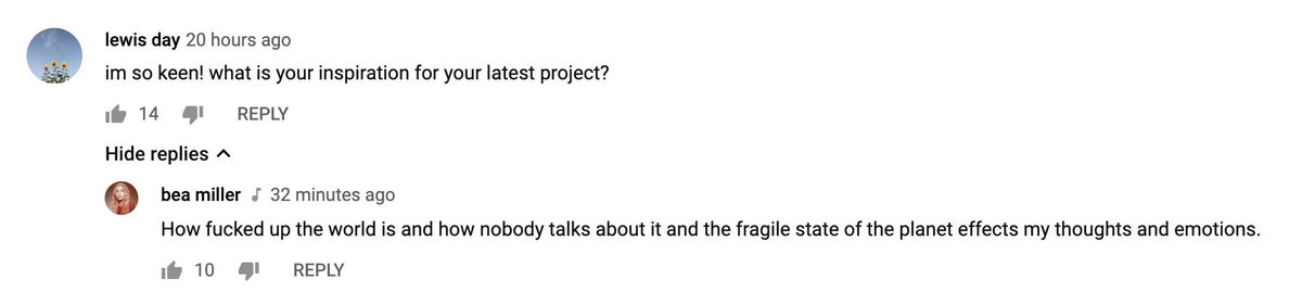 Some of the questions Bea has answered in the comments of the 'it's not u it's me' video! smarturl.it/itsnotuitsmevid