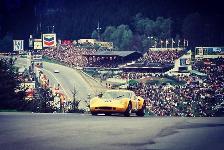 Dad at Eau Rouge Spa 1000km 1969. Love this photo. It was dry here...elsewhere however #spa #classicmotorracing #1000kms #JCB