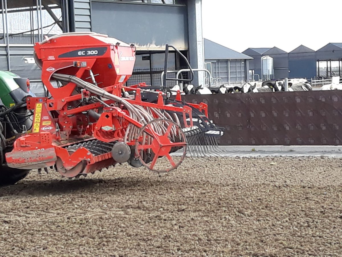 Vandaag zijn de 4 demovelden met bloemenmengels ingezaaid! Met mengels van o.a. <a href="/BarenbrugGroup/">Barenbrug</a>  en <a href="/waadrane/">Collectief Waadrâne</a> 🍀🌻 en onder toeziend oog van de koeien..🐄#biodiversity #FlowerPower