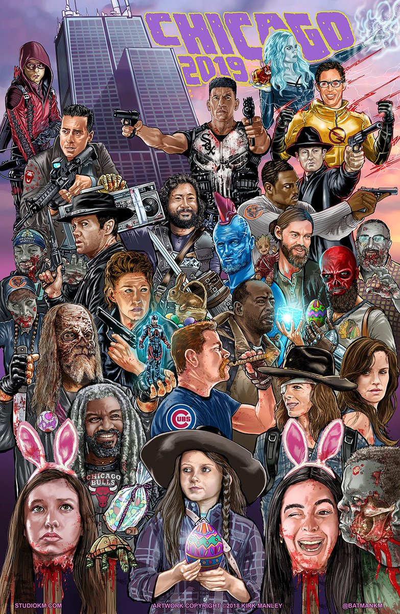 Easter's on its way & so is @WalkrStalkrCon #Chicago WOOOT! All your favorite TWD & TV heroes will be there, and they're in my Easter themed Tribute Art for the show. Lmtd to #200 signed and #'d available at my booth. Hope to see you there! #TWDFamily #TributeArt #WSCChicago