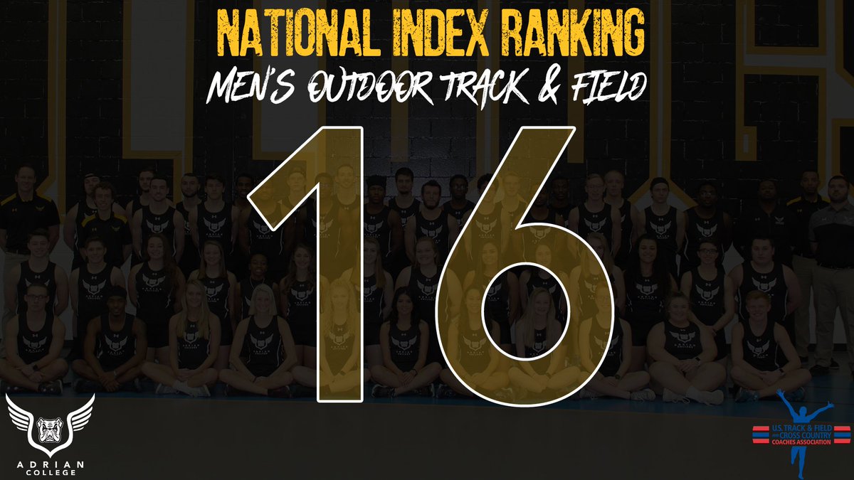 AdrianBulldogs's tweet photo. After the 4x100 posted the fastest time in @NCAADIII last weekend, @ACBulldogsTrack has moved up to No. 1⃣6⃣ in this week's @USTFCCCA National Index Rankings!

#GoBulldogs
#BulldogProud https://t.co/iakv1nYS1i