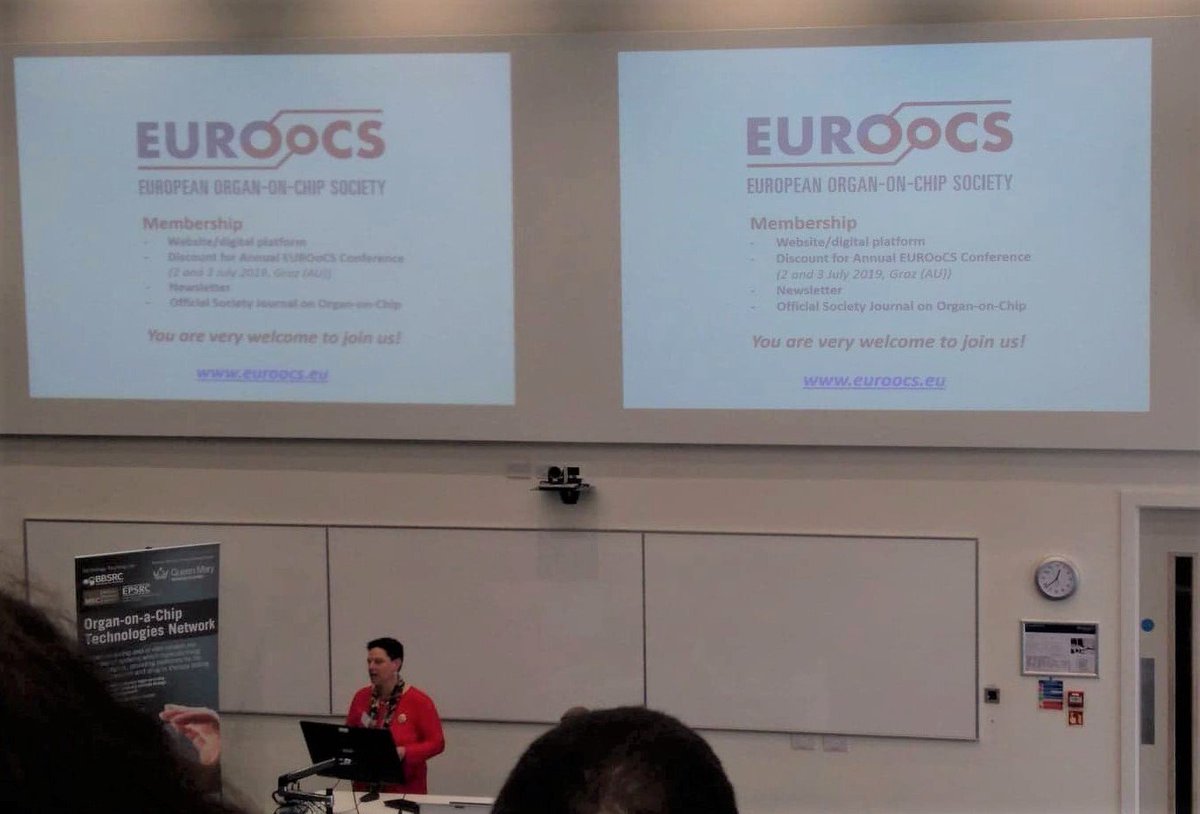 Aleks_with_KS's tweet photo. Reflecting on an amazing event organized by @OrganOnAChip network held at @QMULSEMS - a day full of great academic and industrial talks, introduction to the next @Eurooc2019, all followed by fruitful discussions on how to improve the #OOAC network. 
Big thanks to the organizers! https://t.co/Wh8twsB4XP