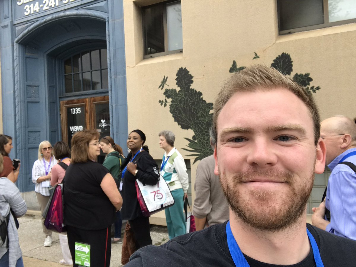 ManVsTeaching's tweet photo. When you’re volunteering at @NSTA and they tell you lead a group of 30 people on a Roof Farm tour...y’all. I’m just a 5th grade teacher!
So much fun though. Awesome opportunity to help lead educators from around the world! https://t.co/jjzudz6zXv