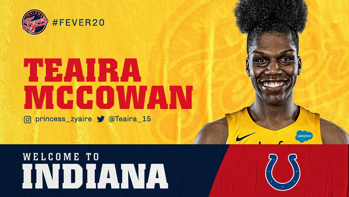 Indianapolis Colts (@Colts) on Twitter photo 2019-04-11 14:54:43 Welcome to Indy, @Teaira_15! #Fever20 | #ColtsForged Welcome to Indy, @Teaira_15! #Fever20 | #ColtsForged