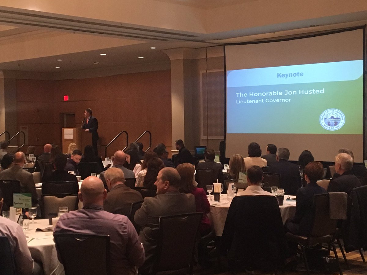 SenJonHusted's tweet photo. “The economy is changing fast. It’s so important that our workforce changes with it,” - Lt. Governor Jon Husted to @ConxusNEO at #ALIGN19, promoting the workforce development initiatives happening in northeast Ohio and across the state. https://t.co/XQJdHl6lmG