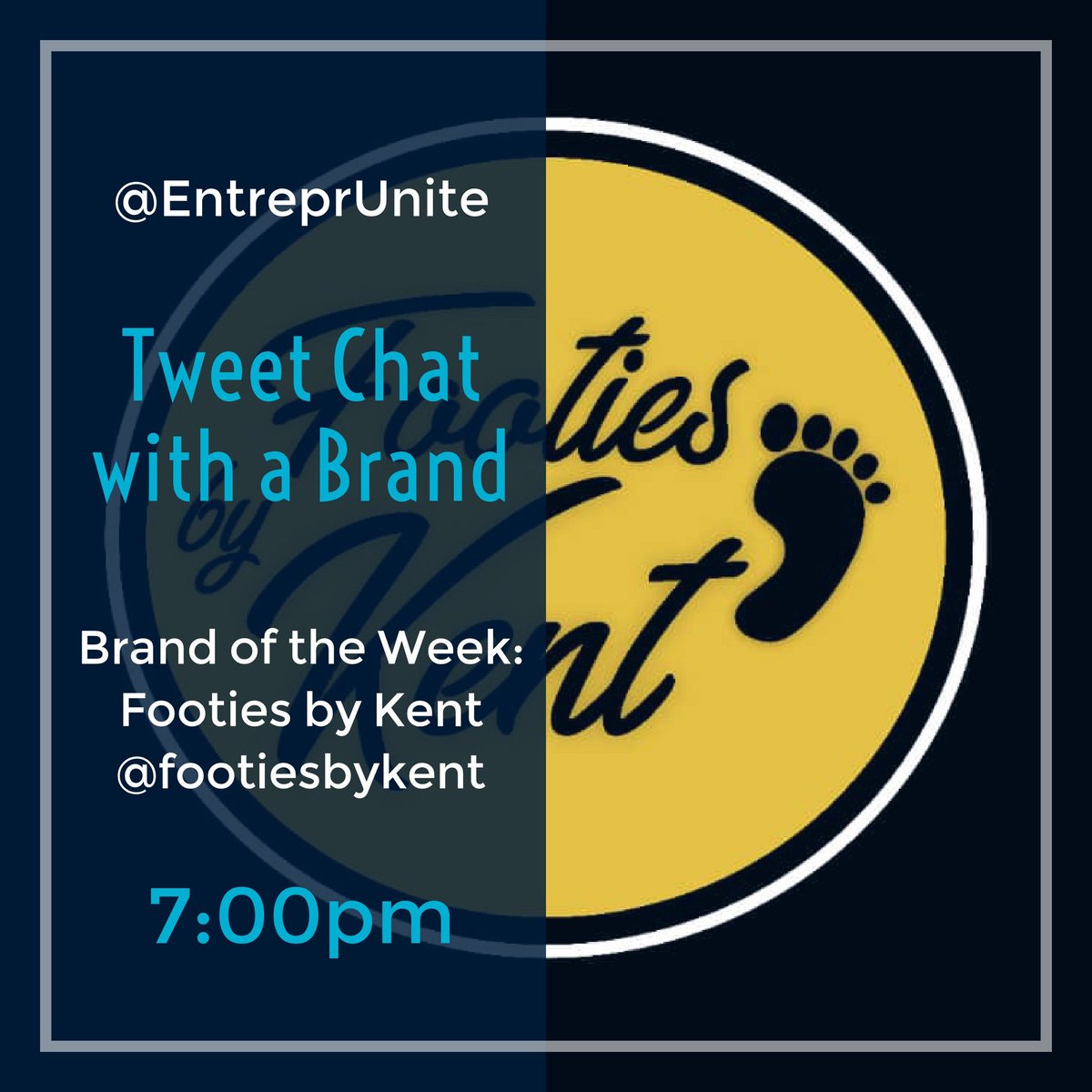 EntreprUnite's tweet photo. Join us this evening at 7:00pm as we chat with a brand.
We have "Footies by Kent" @FootiesbyKent coming to chat with us about their brand.
Anticipate!!!
#EntreprUnite #OurworkNG #AbujaTwitterCommunity #LagosTwitterCommunity https://t.co/Nk14gDDdRE