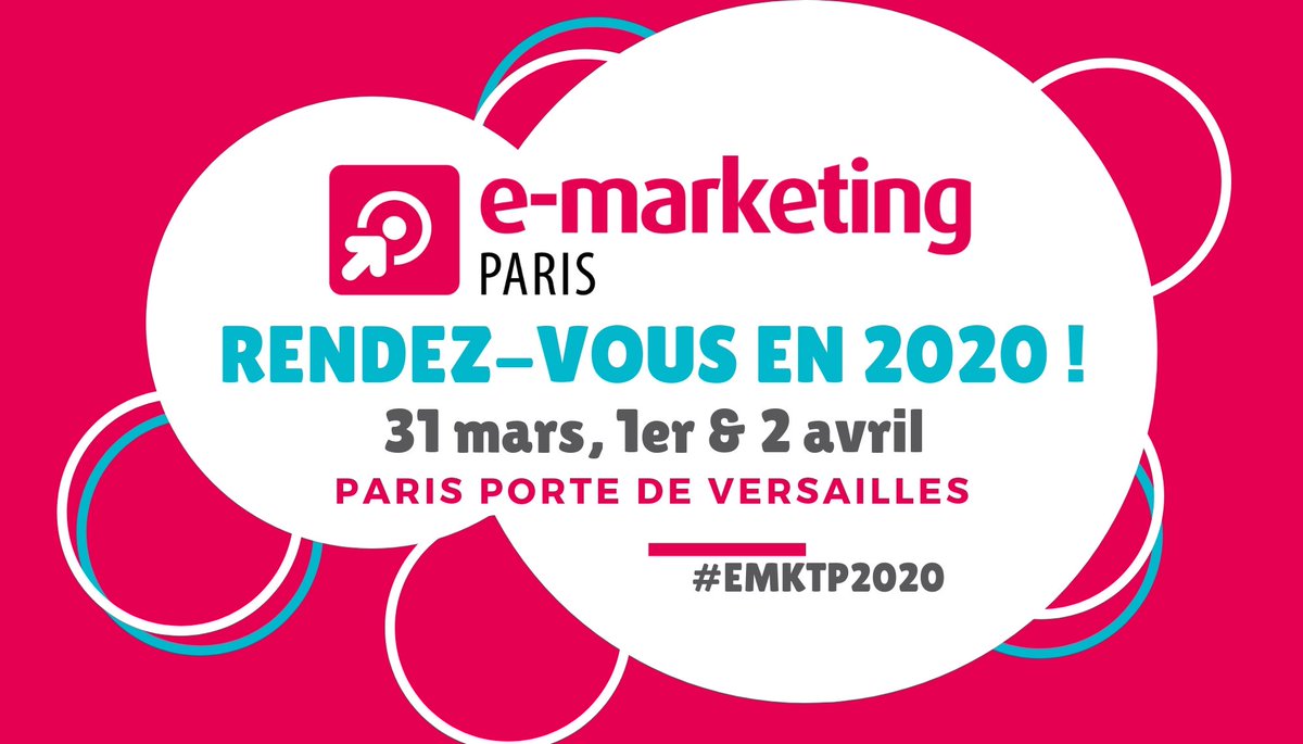 EMarketingParis's tweet photo. #EMKTP2019 ferme ses portes ! Merci à tous pour cette belle édition, votre énergie d'acteurs et utilisateurs innovants du marketing digital, ces trois jours d'échanges et de progrès ! Rendez-vous l'année prochaine, les 31 mars, 1er &amp; 2 avril ! https://t.co/P6LwkMPFvz https://t.co/eoSpQqeAfE