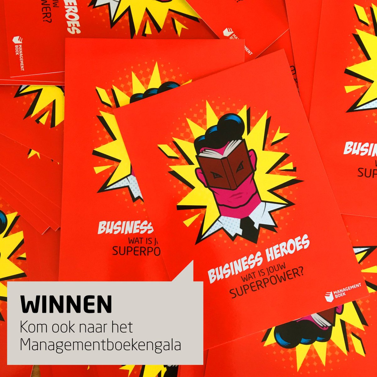 Via Facebook verloten we 5x2 kaarten voor het Managementboekengala op 18 april: bit.ly/2UuHl4l
#mgtboek2019
Kom ook, ontmoet de auteurs van de Shortlist, en weet als eerste welk boek het Managementboek van het Jaar 2019 wordt.