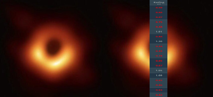 The photo of the black hole is blurry, but if you zoom and enhance then you can see its full destructive power.