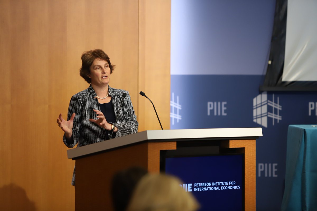 PIIE's tweet photo. The accessibility of trade finance is at risk, Blyth says. The current model of financial trade analysis is unsustainable. #ChangingTrade https://t.co/jWkeYF2WEv