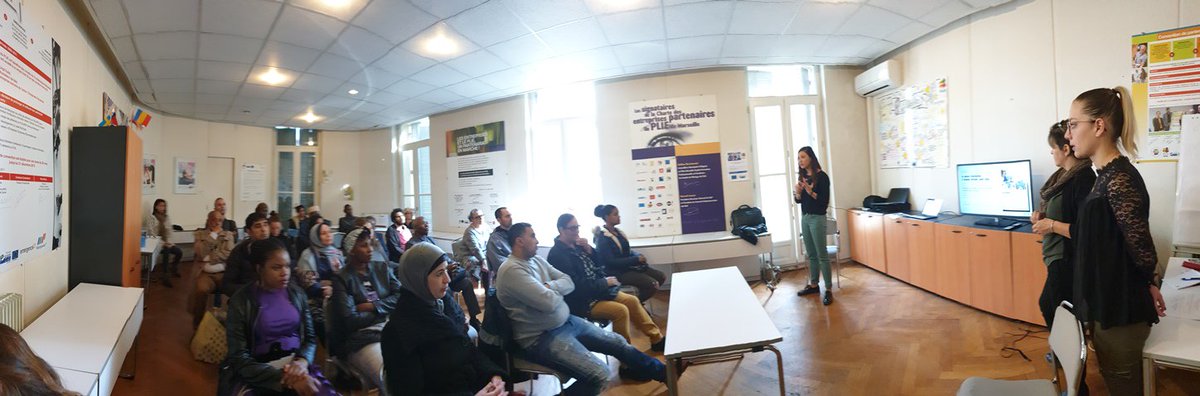 PlieMPMCentre's tweet photo. Présentation des #métiers #Restauration #Collective dans toute leur #diversité, telle était la mission d' @Elior_France ce matin au PLIE. #Passion #SavoirEtre et #Motivation : les #clés pour intégrer ce secteur #dynamique #susciterdesvocations #faitescommeeux #rse #LabelEmplitude https://t.co/ye8DDApshF