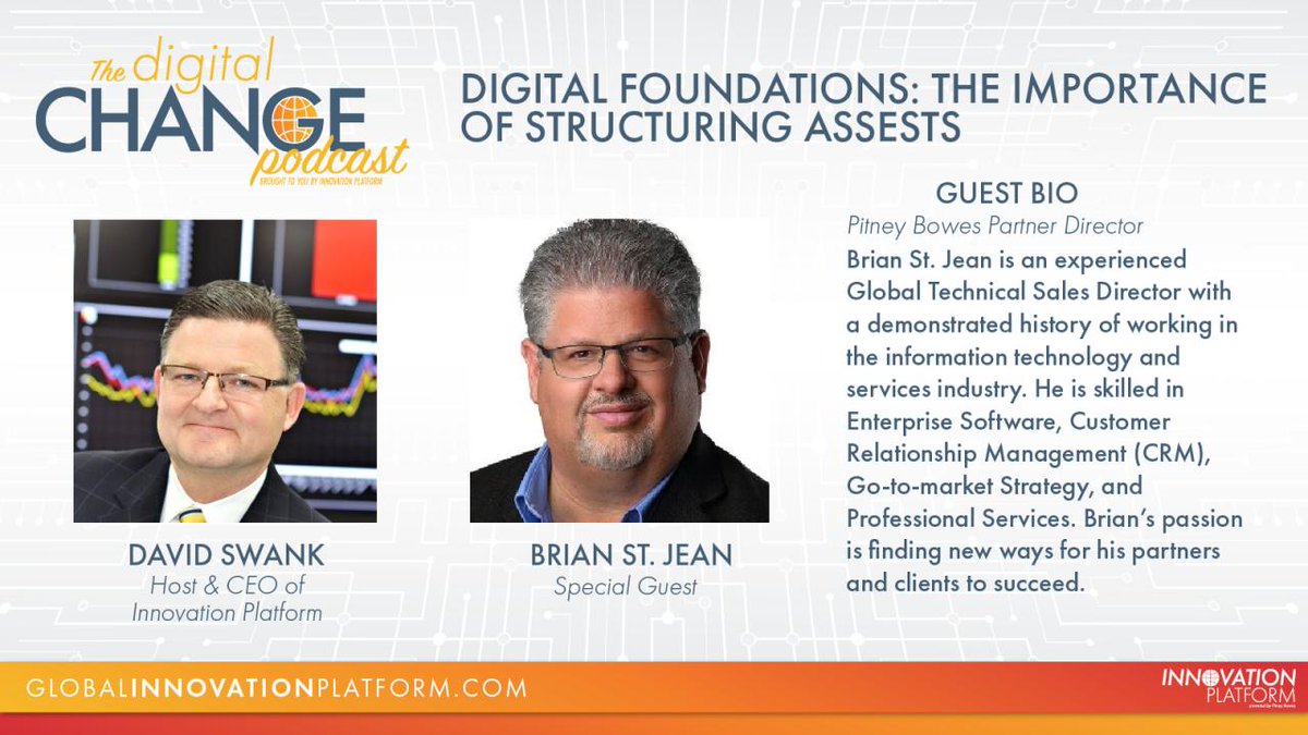 In this edition of the Digital Change Podcast, learn from an expert in #PredictiveAnalytics about building a digital foundation for your company or city using #SensorTechnologies and #BigData>> 

globalinnovationplatform.com/podcast

#SmartBuildings #EnergyCloud