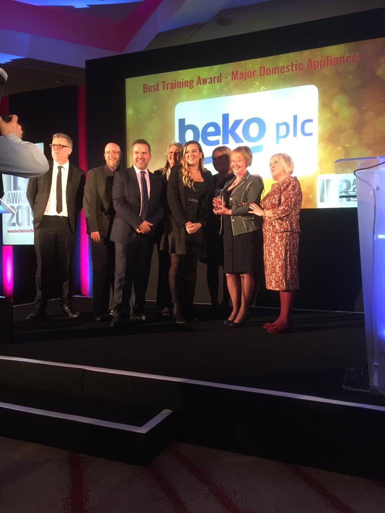 Soooo.... they won! Huge well done to our @Beko Training Team for winning Best #Training Award- Major Domestic Appliances 👌