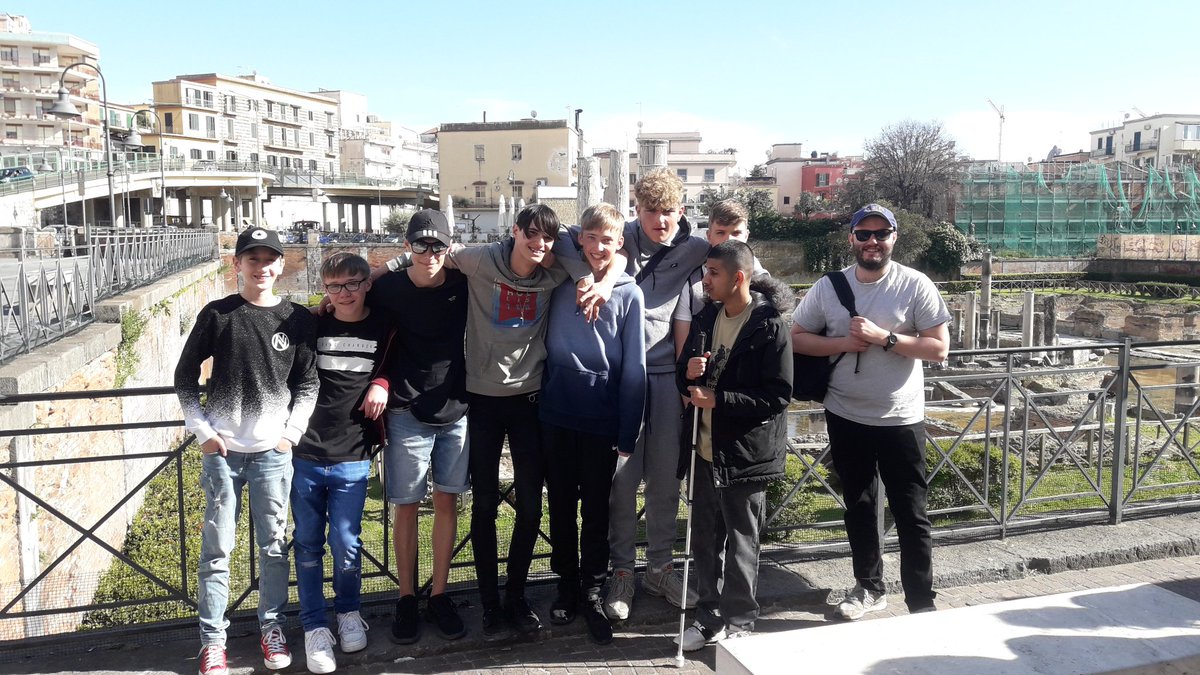 HTrip2019's tweet photo. Another full day of historeography. Flavian Amphitheatre. Temple of Serapis. Solfatara. Amazing! #anfiteatroflavio #pozzuoli #naples #bayofnaples #tempiodiserapide @HighdownSchool @highdownhistory https://t.co/OHfoIiBRKK