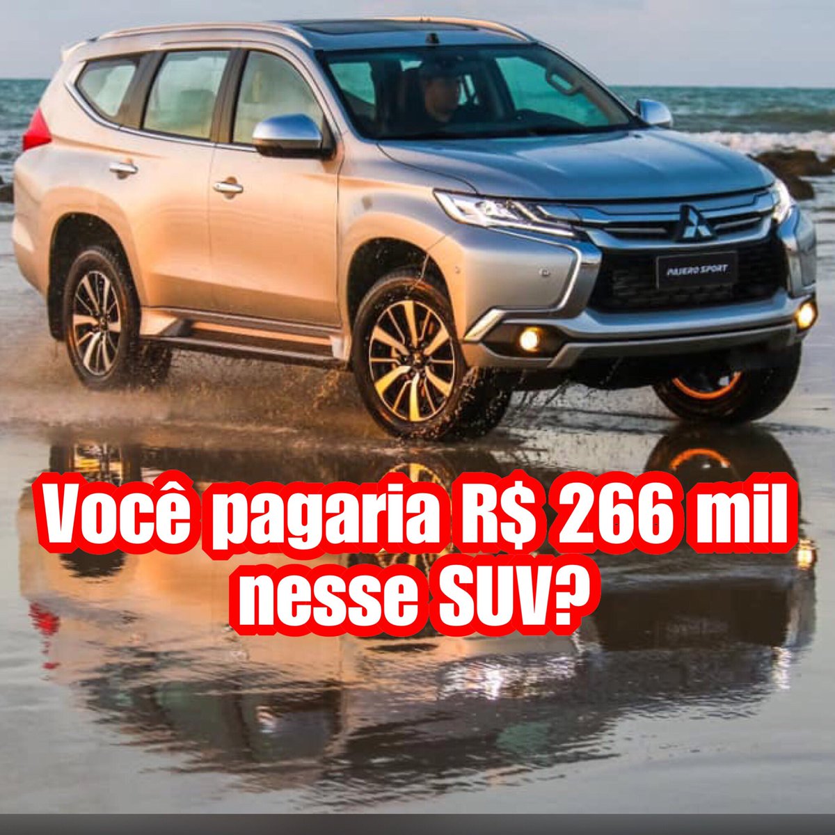 carpointnews's tweet photo. Polêmica da semana, você pagaria R$ 266 mil nesse SUV? Ele é equipado com um motor MIVEC 2.4L turbo diesel, em alumínio, com 190cv e 43,9 kgf.m de torque. #carpointnews #carpointnews10anos #mitsubishi #mundomit #pajerosport #mitsubishipajerosport #muitocaro #polemica #suv #mit https://t.co/wFt3GBFw9X