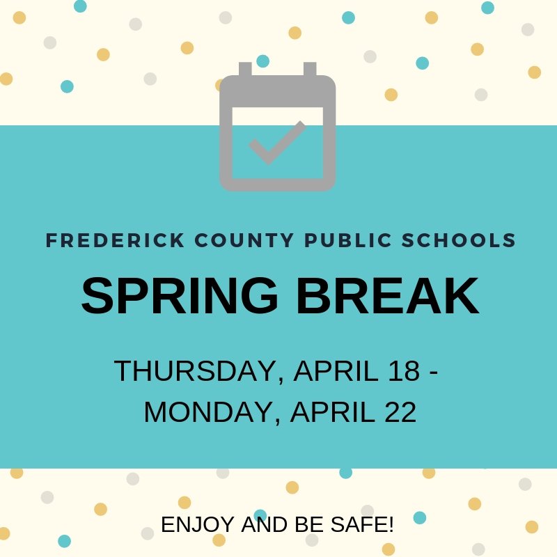 🔹 Calendar Reminder 🔹

Thursday, April 18: Schools Closed
Spring Break

Friday, April 19: Schools &amp; Offices Closed
Spring Break
Good Friday

Monday, April 22: Schools &amp; Offices Closed
Spring Break
Easter Monday