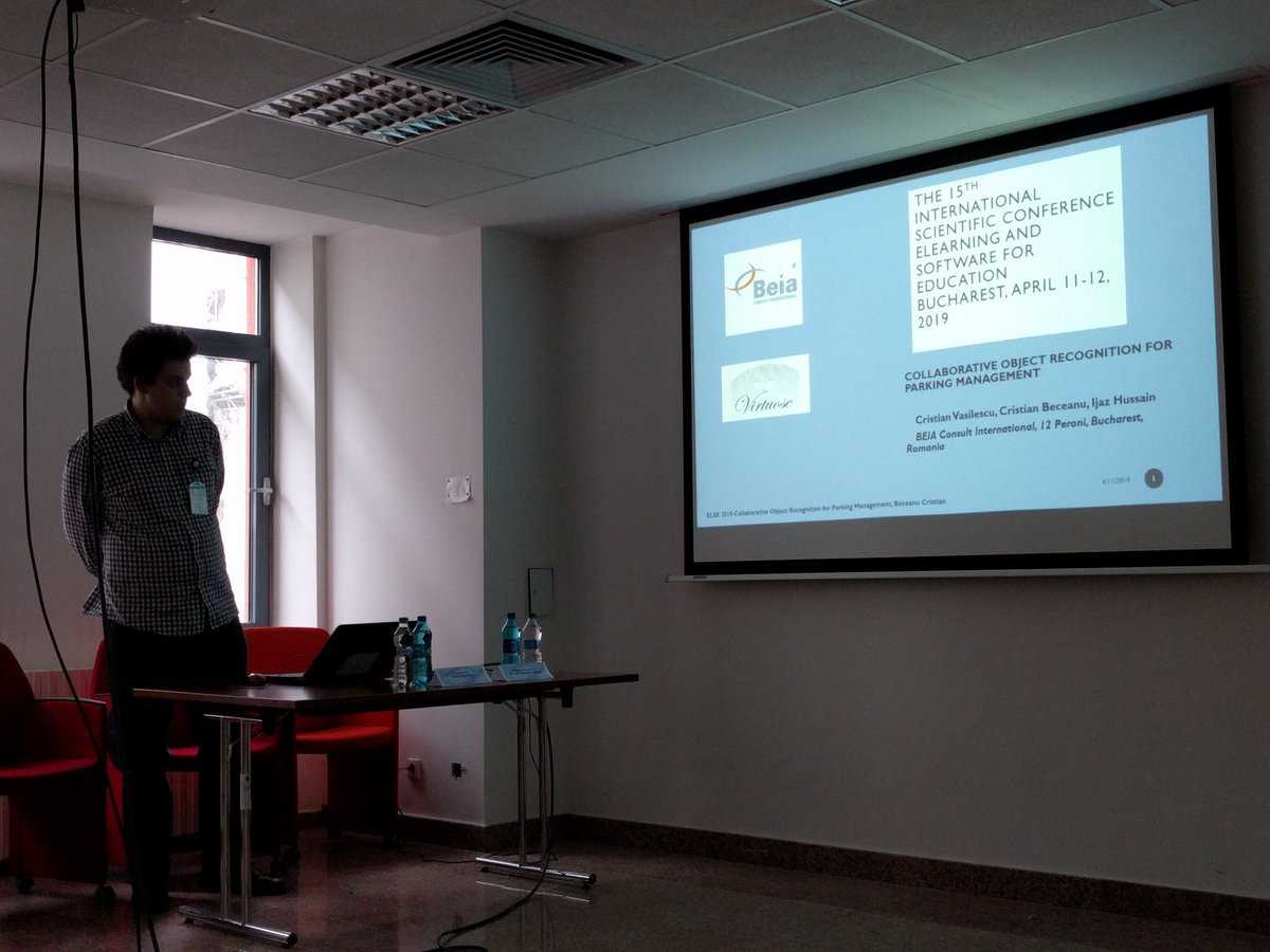 CristianaI14's tweet photo. #ELSE2019 conference! Great presentations on #elearning @beiaconsult attending with #Mobile_Application and #Wi_Fi_Network_Security for e-Learning Platforms and
Collaborative #Object_Recognition for #Parking_Management #ODSI #Virtuose @SealedGRIDH2020 @SafecareP #PARFAIT https://t.co/XFtD8fugtM