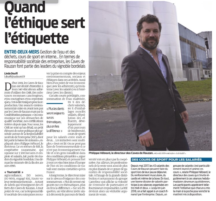Caves_de_Rauzan's tweet photo. Article à découvrir dans le supplément Sud Ouest : Bordeaux le vignoble s’engage, paru le 9 avril.
https://t.co/zWviR4oosV
#environnement #respect #vines #vignes #ecologie #vignoble #bordeaux #wine #vin https://t.co/gEbvs8QSFW