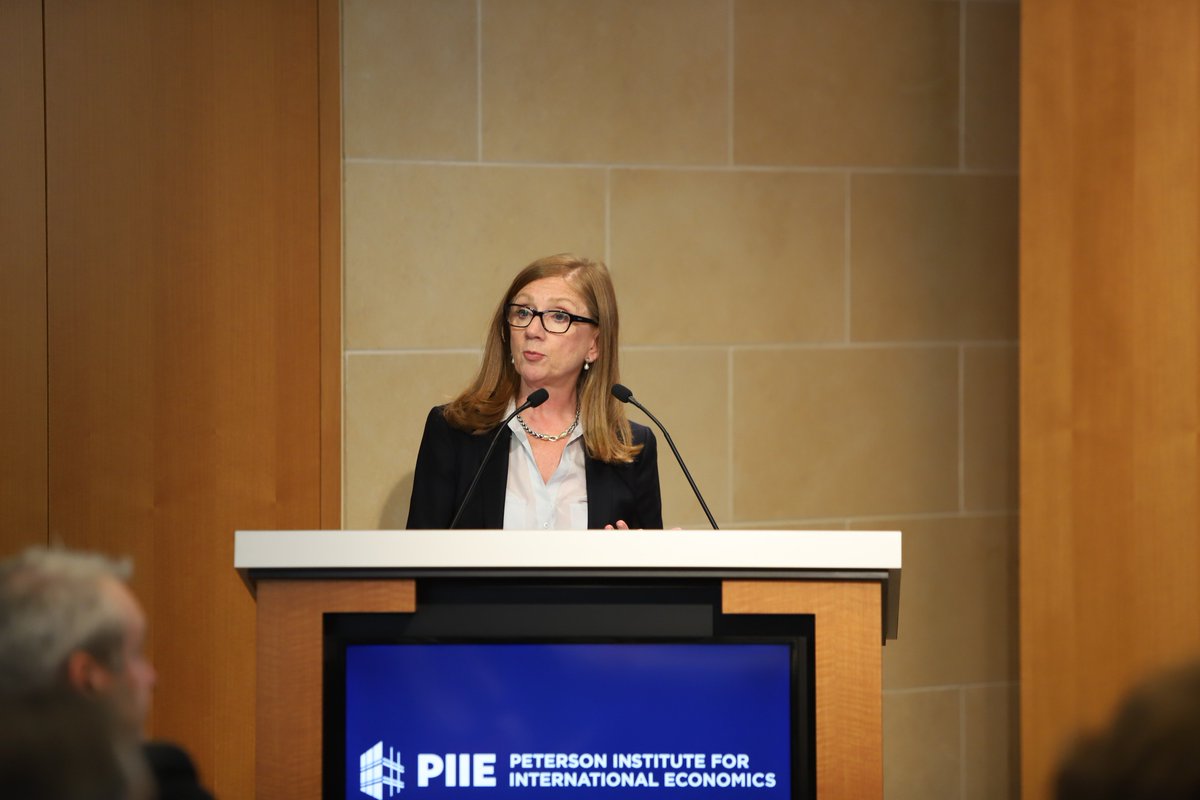 PIIE's tweet photo. .@_AnabelG outlines WTO "special & differential treatment" and says it needs reform. When players–advanced or emerging–are large, their actions can have sizable economic effects in international markets and should play by the same rules. #ChangingTrade https://t.co/p6tXPNDNZ0 https://t.co/svud931UTz