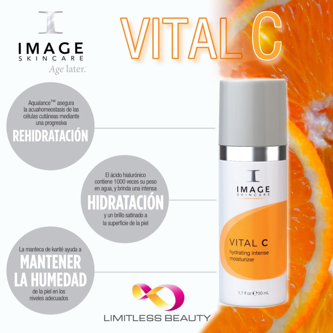 Limitless_BP's tweet photo. VITAL C Hydrating Intense Moisturizer🍊¡Potente humectante! Proporciona hidratación
de liberación gradual todo el día. Fórmula emoliente, con potentes antioxidantes se absorbe rápidamente. Restaura resistencia 
de la juventud para una piel perfectamente pulida y resplandeciente🧡 https://t.co/WtHW0VL8Vm